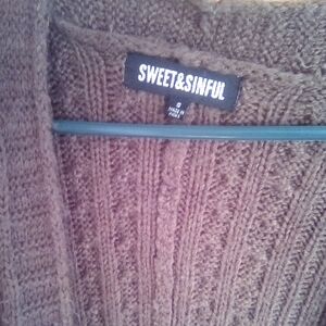 Women's Brown Cardigan Sweater
